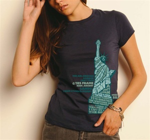 Statue of Liberty - Women's Short Sleeve Crew Neck, 3 Color Design