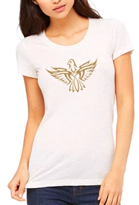 TATTOO PIGEON - Womens Scoop Neck Short Sleeve T-Shirt